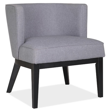 Officesource Bowery Collection Barrel Back Arm Chair with Black Wood Legs 5209FGR